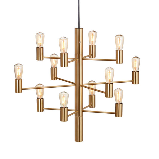 Herstal Manola 12 Kronleuchter Satin brass