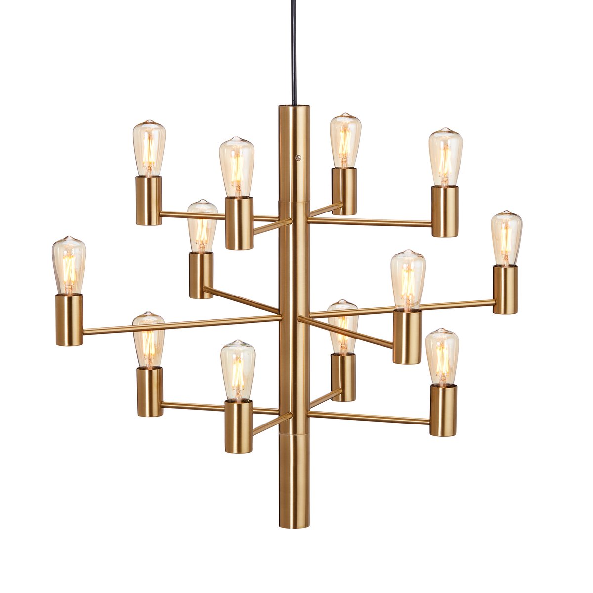 Herstal Manola 12 chandelier satin brass