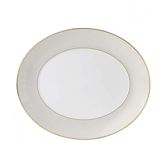 Wedgwood Arris oval serving plate white