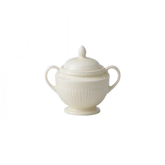 Wedgwood Edme sugar bowl with lid white