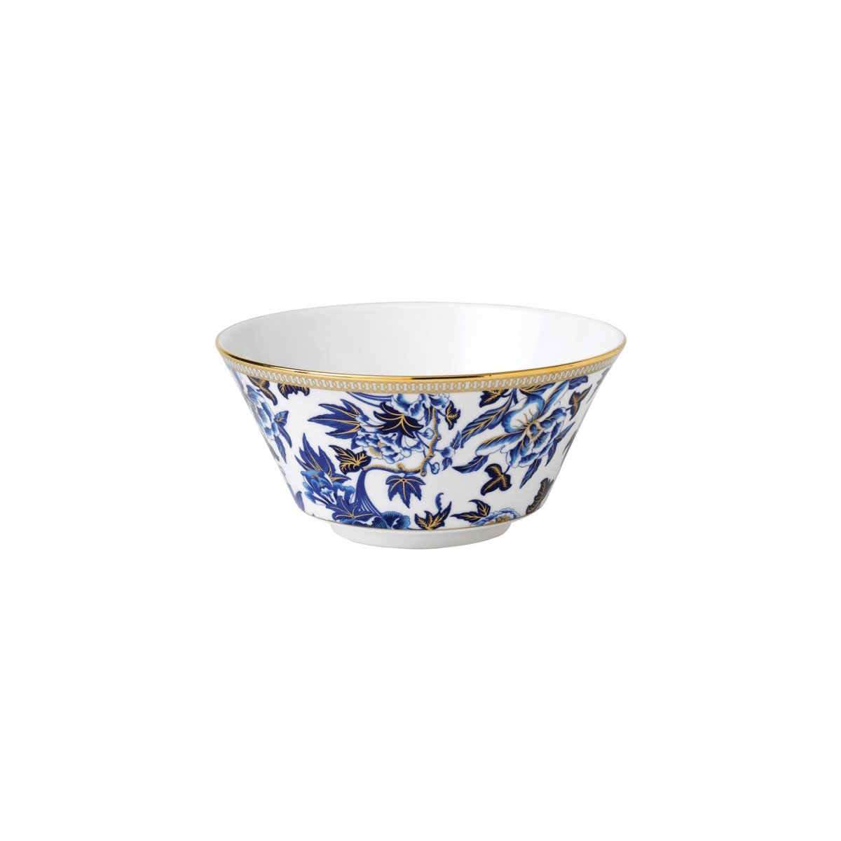 Wedgwood Hibiscus Schale Weiß-blau