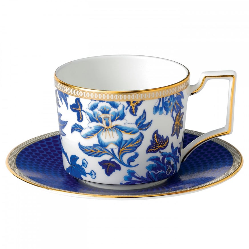 Wedgwood Hibiscus teacup with saucer floral