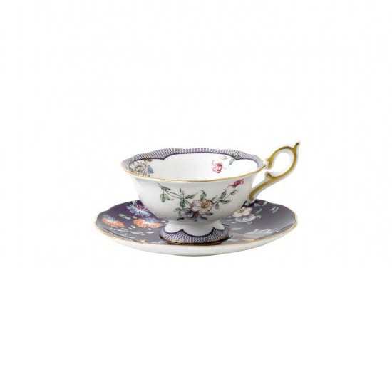 Wedgwood Wonderlust small teacup with saucer midnight garden