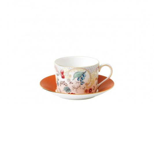 Wedgwood Wonderlust kopp med fat rococo flowers