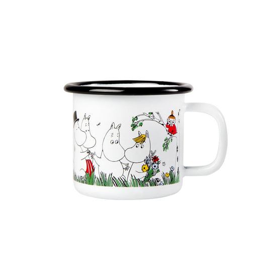 Muurla Glada familjen enamel mug 1.5 dl Gladafamiljen