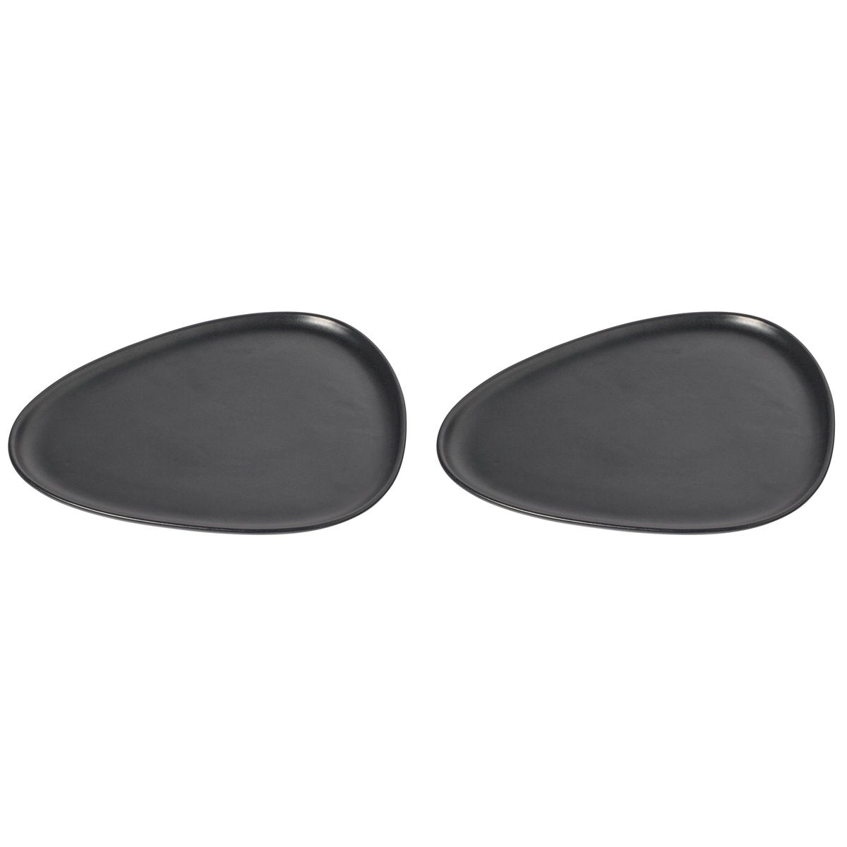 LIND DNA Curve Stoneware middagstallrik 2-pack Svart