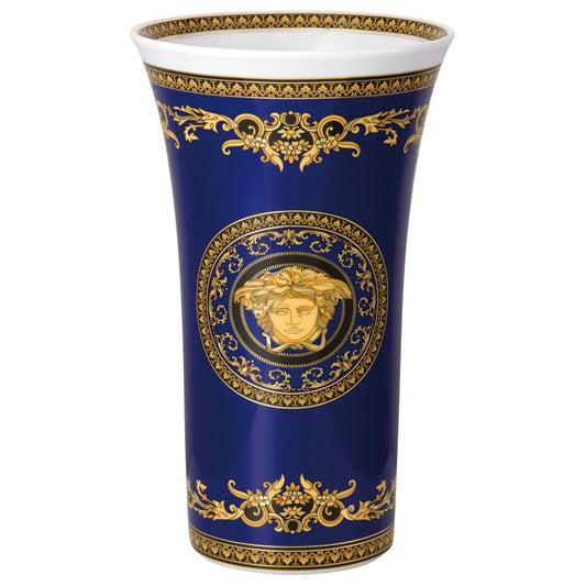 Versace Versace Medusa Blue Vase Groß