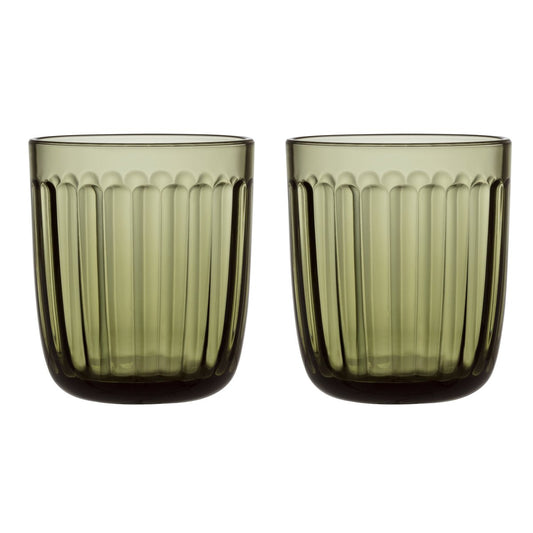 Iittala Raami Wasserglas 26 cl 2er-Pack Moosgrün