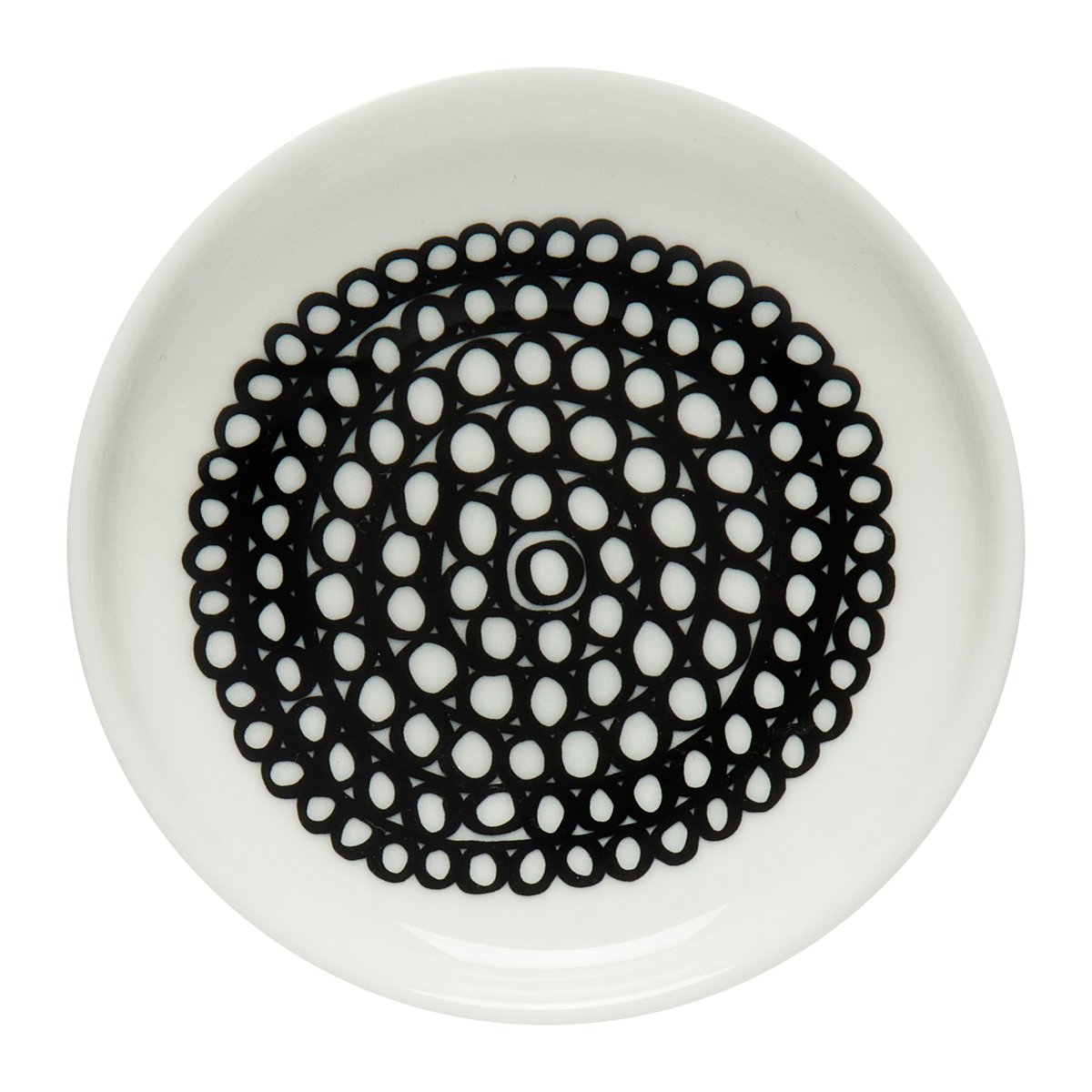 Marimekko Siirtolapuutarha saucer 8.5 cm black and white