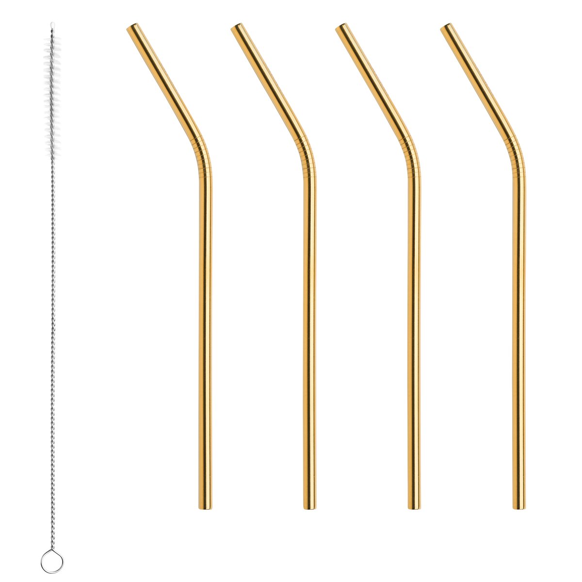 Orrefors Peak metal straws 4-pack Brass