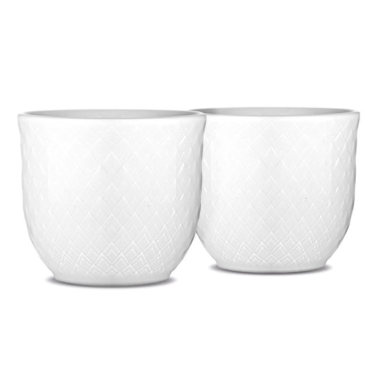 Lyngby Porcelæn Rhombe äggkopp, 2-pack vit