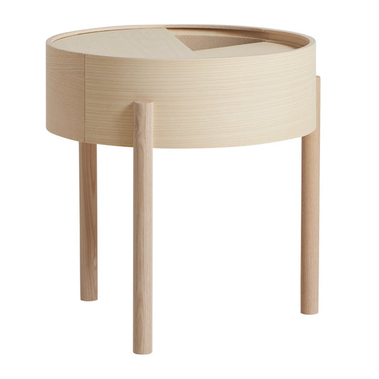 Woud Arc side table White-pigmented ash