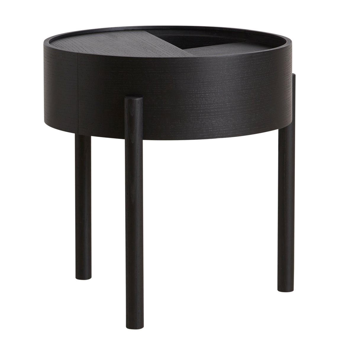 Woud Arc side table Black-ash