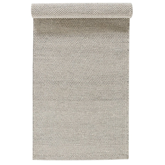 Scandi Living Lea ullmatta naturvit 80x240 cm