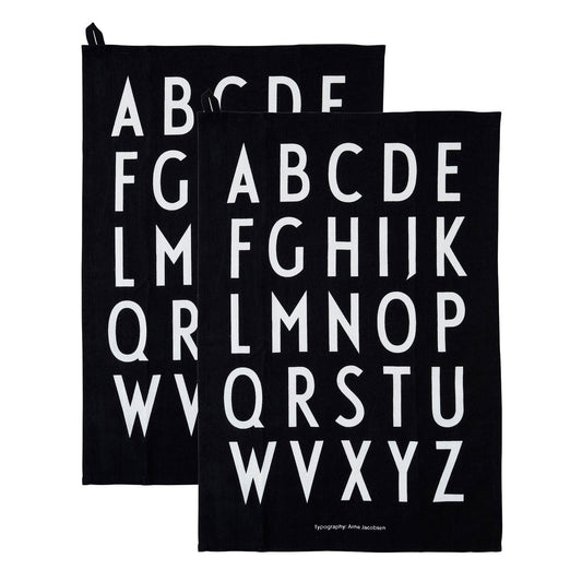 Design Letters Design Letters kitchen towel 40x60 cm 2-pack Black