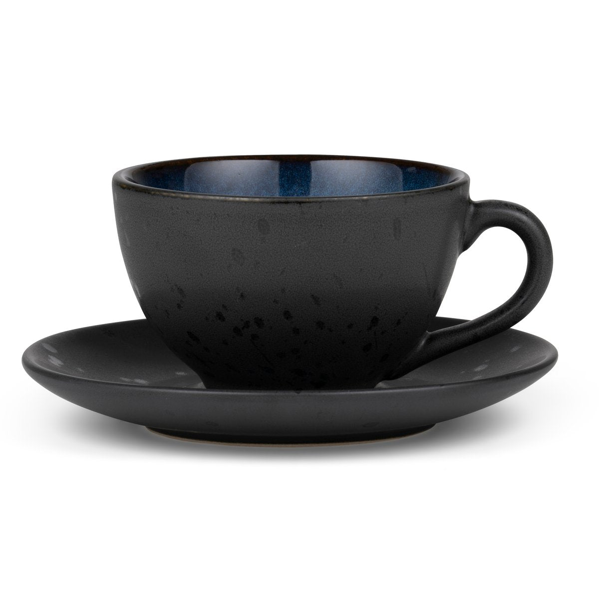 Bitz Bitz cup with saucer black Dark blue