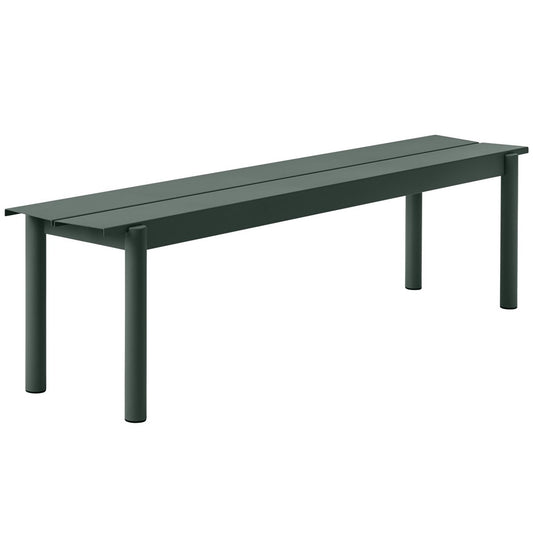 Muuto Linear steel bench 170 cm Dark green