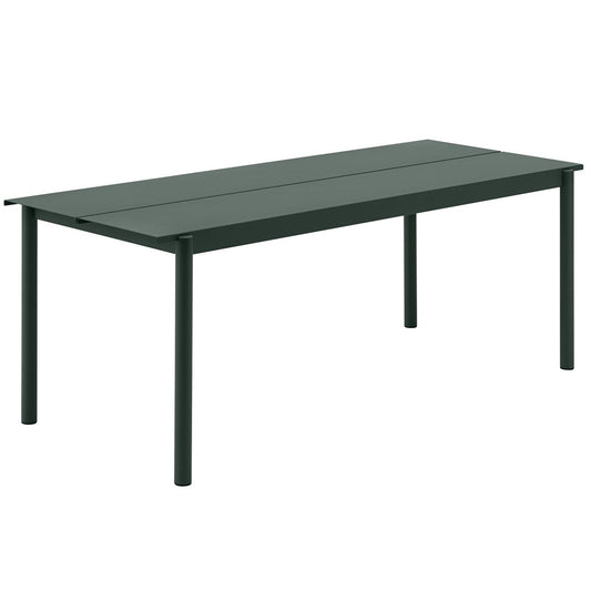 Muuto Linear steel table Stahltisch 75 x 200cm Dark green