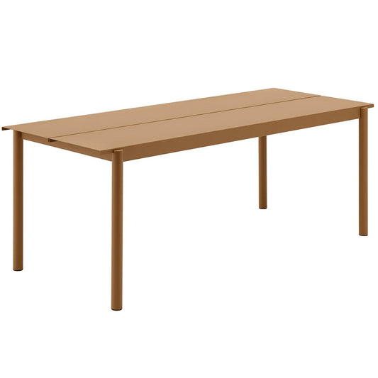 Muuto Linear steel table Stahltisch 75 x 200cm Burnt orange