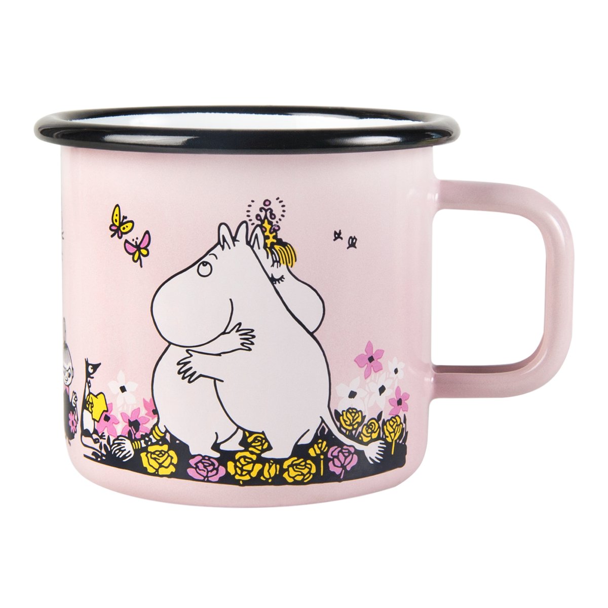 Muurla Moomin enamel mug hugs 37 cl Rosa