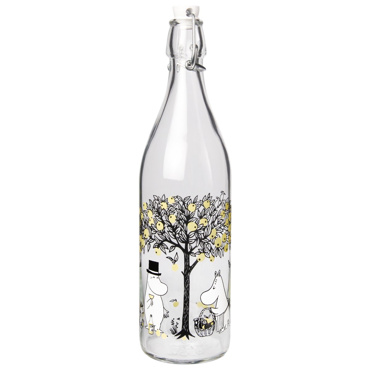 Muurla Moomin glass bottle 1 l Apples