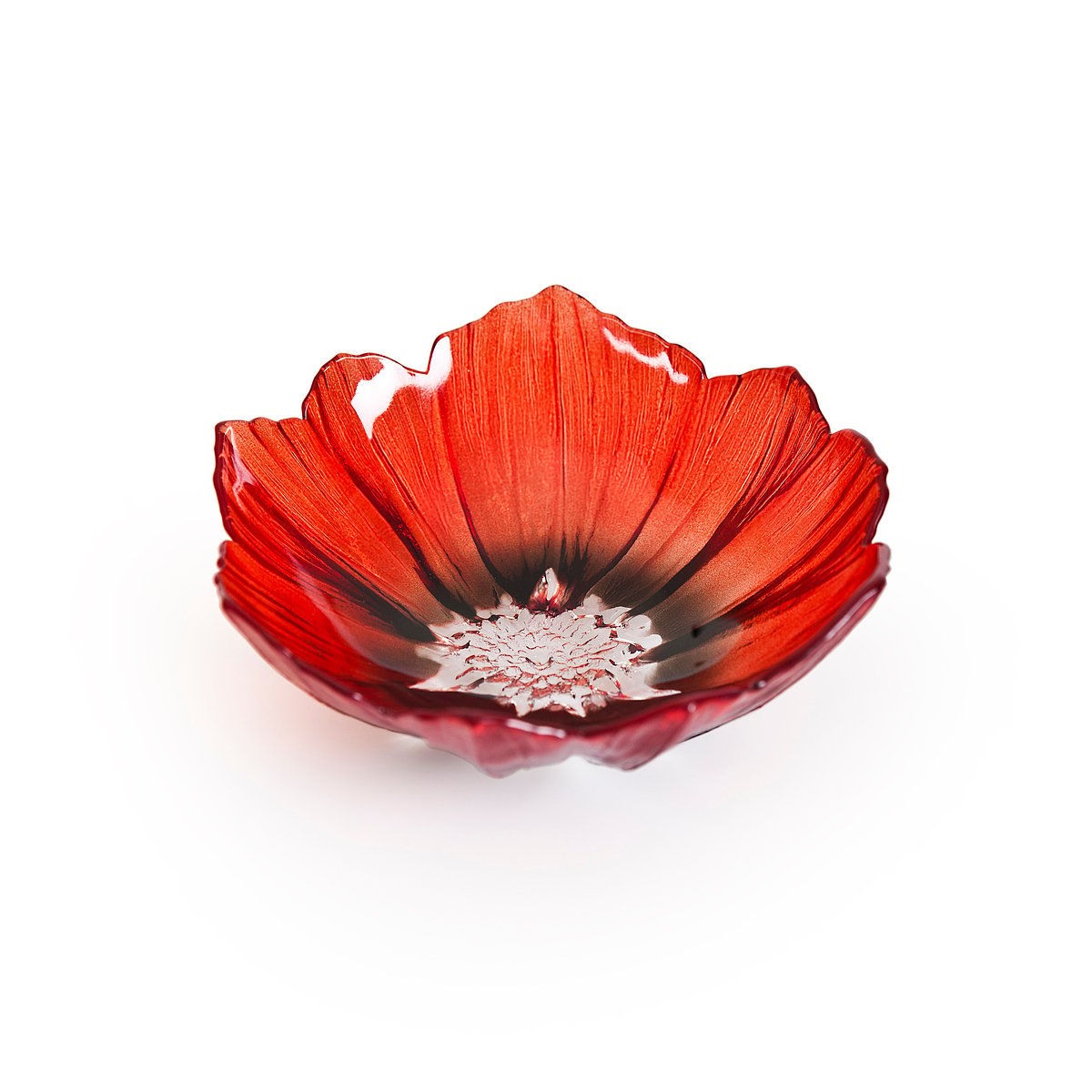 Målerås Glasbruk Poppy bowl small red-black