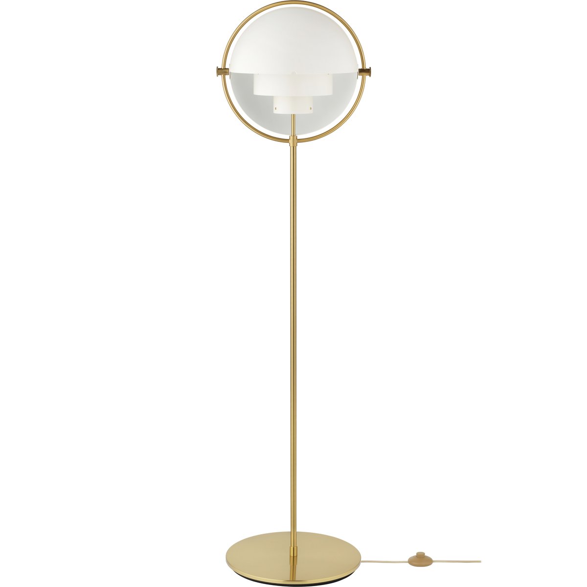 GUBI Multi-Lite floor lamp Brass-white