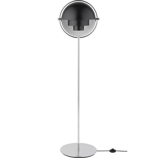 GUBI Multi-Lite floor lamp Chrome-black