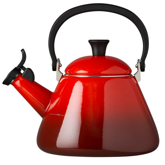 Le Creuset Le Creuset Kone Wasserkessel mit Pfeife Kirschrot