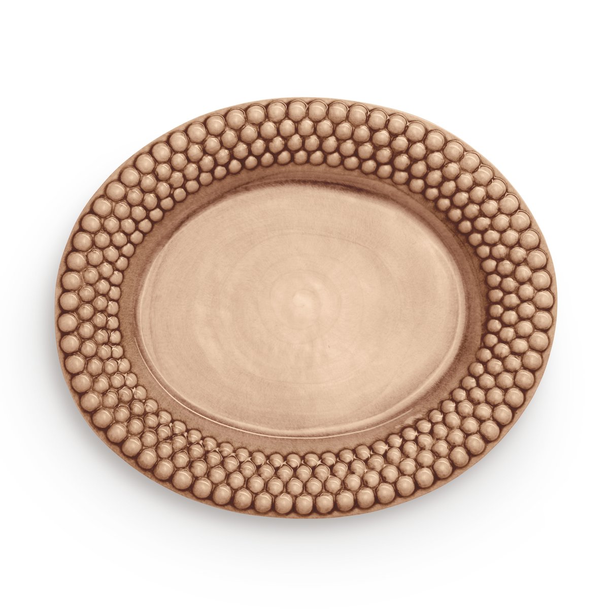 Mateus Bubbles oval saucer 35 cm cinnamon