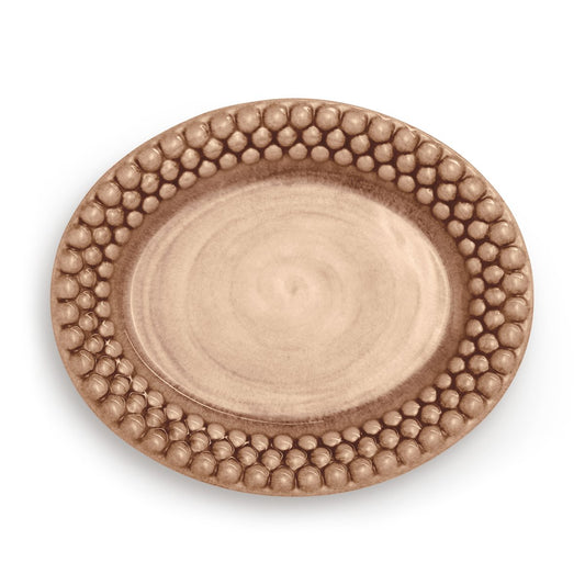 Mateus Bubbles oval plate 20 cm cinnamon