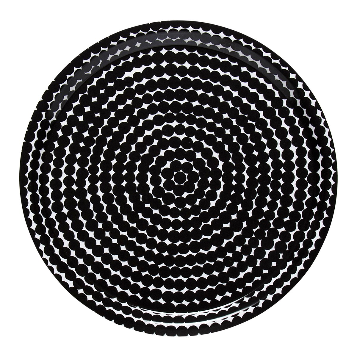 Marimekko Räsymatto tray Ø31 cm Black-white