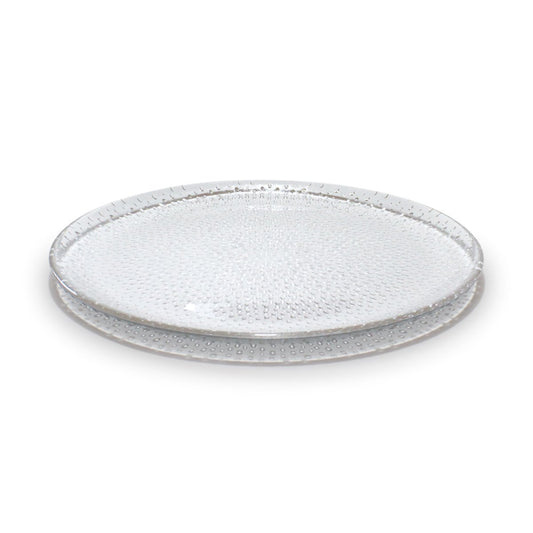 Aida Raw glass plate Ø22.5 cm Clear