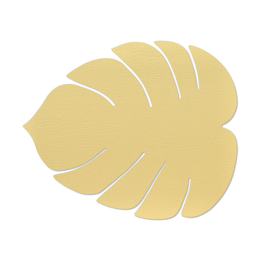 LIND DNA Monstera Leaf Hippo placemat L gold