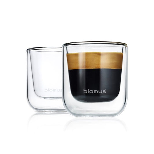 blomus Nero isolierendes Espressoglas 2er Pack Klar