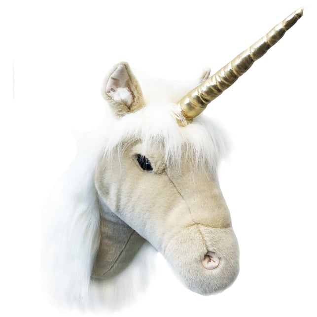 Brigbys Einhornkopf für Wand Beige