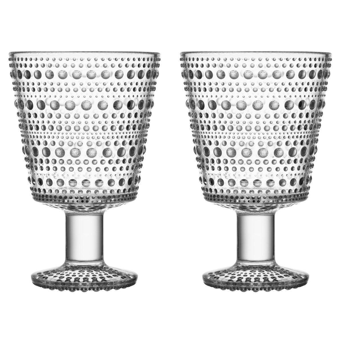 Iittala Kastehelmi dricksglas på fot 26 cl 2-pack Klar