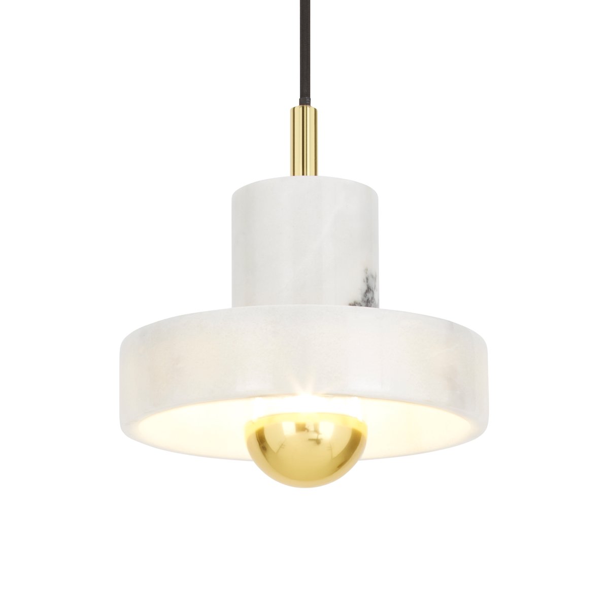 Tom Dixon Stone pendel Vit marmor