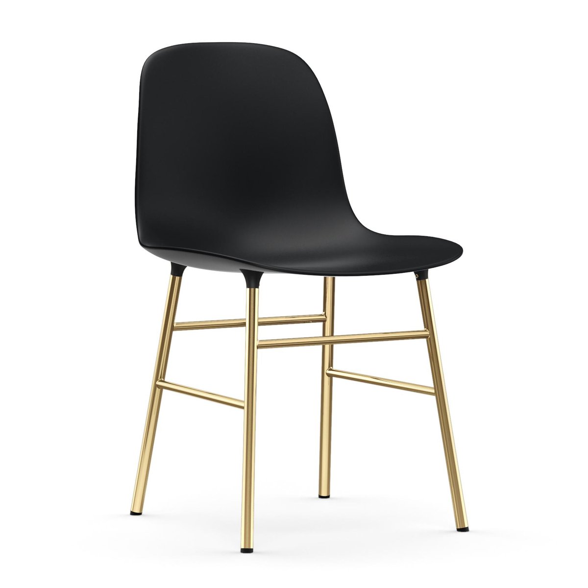 Normann Copenhagen Form chair leg - brass Black