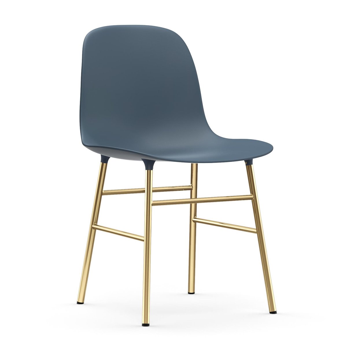 Normann Copenhagen Form chair leg - brass Blue