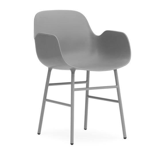 Normann Copenhagen Form Sessel Metallbeine Grau