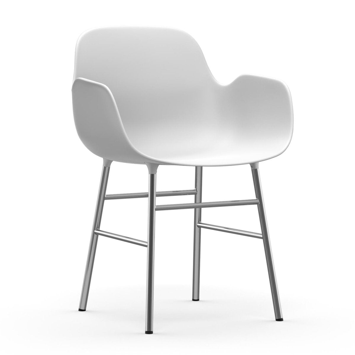 Normann Copenhagen Form armchair chromed legs White