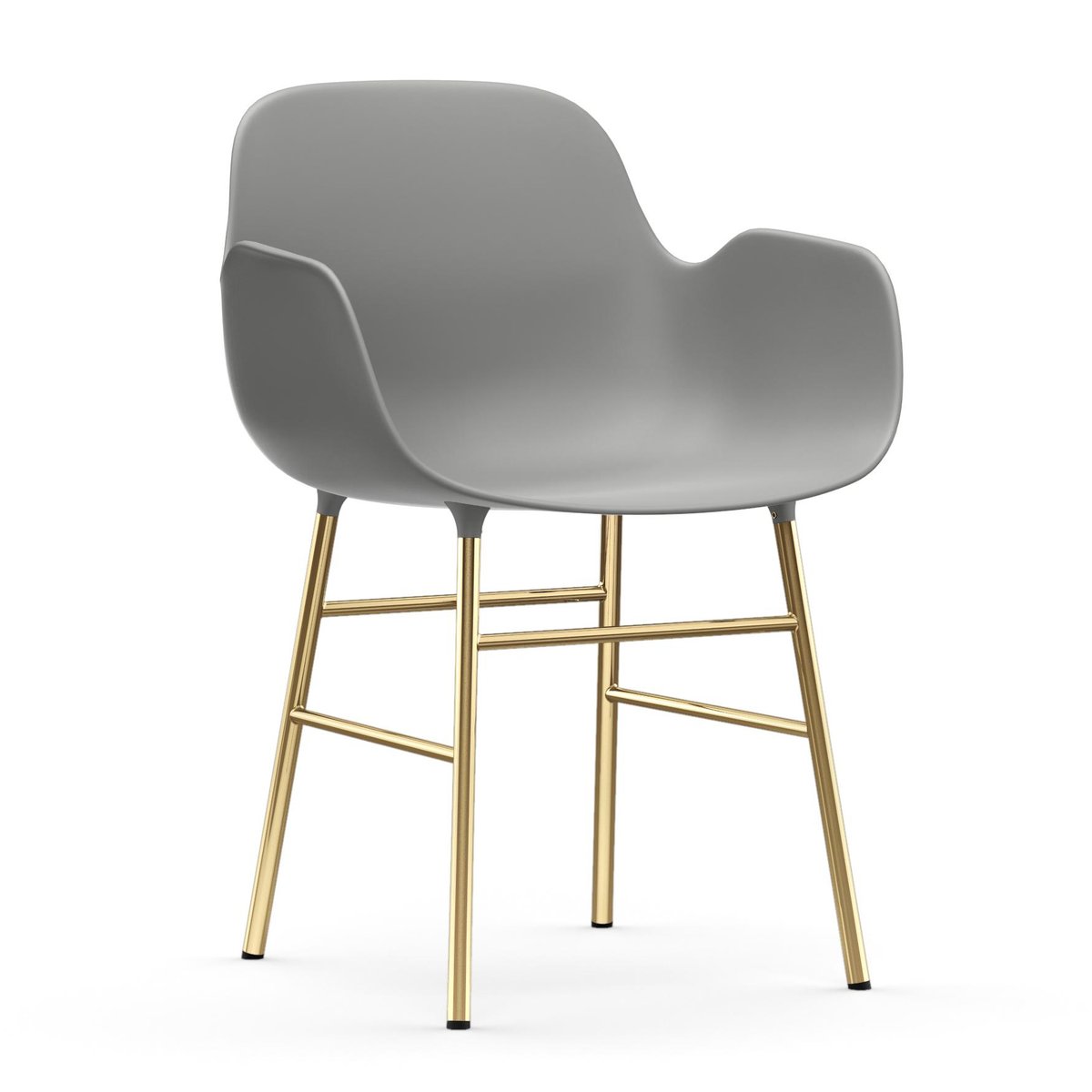 Normann Copenhagen Form Sessel Messingbeine Grau