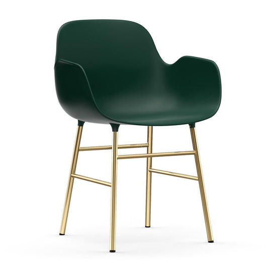 Normann Copenhagen Form Sessel Messingbeine Grün