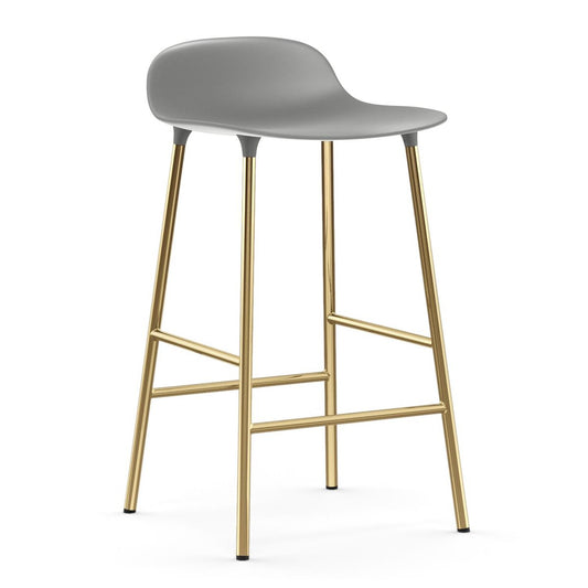 Normann Copenhagen Form barstool bronze legs 75 cm Grey