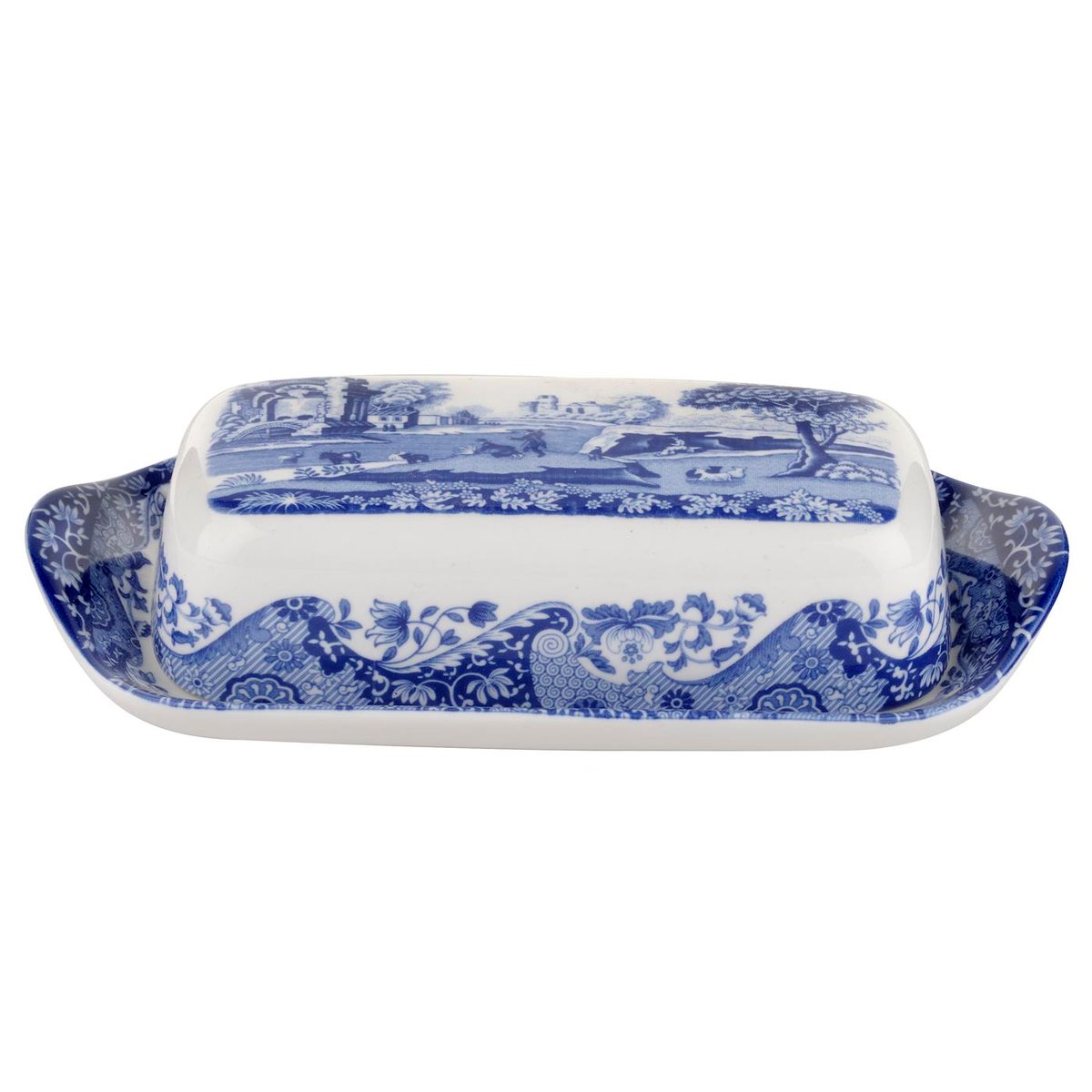 Spode Blue Italian butter dish 20 x 10 cm/ 8 x 4 inch