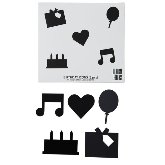 Design Letters Design Letters Happy Birthday icons Schwarz