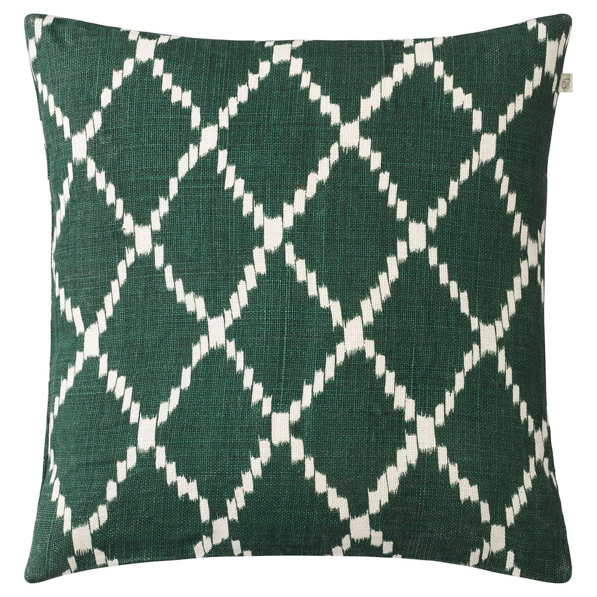 Chhatwal & Jonsson Ikat Kerela Kissenbezug 50 x 50cm Grün-weiß