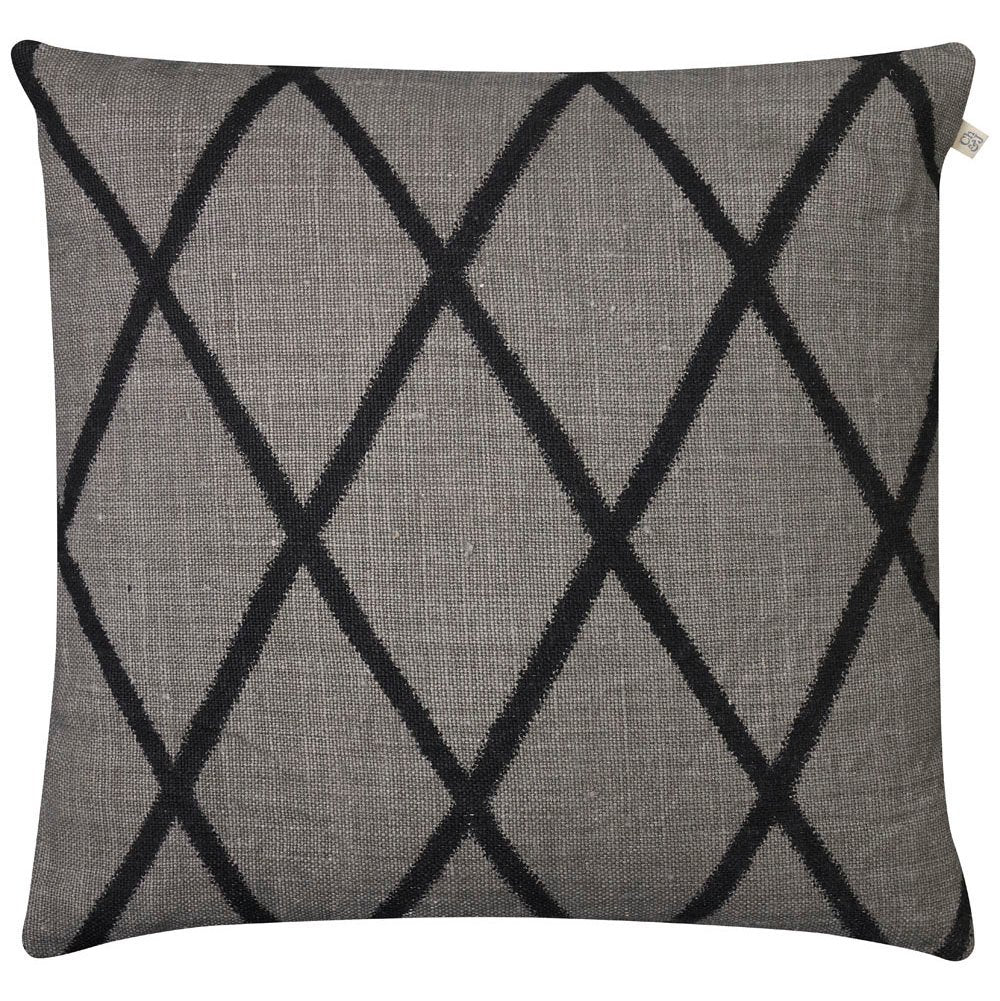 Chhatwal & Jonsson Ikat Orissa Kissenbezug 50 x 50cm Grau-schwarz