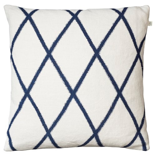 Chhatwal & Jonsson Ikat Orissa Kissenbezug 50 x 50cm Off white-blau